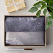 Decoupage Whimsical White Horse Lila & Silver Seidenpapier (Geschenk)