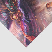 Decoupage Whimsical Witchy Cat Wear Hat Seidenpapier (Detail)