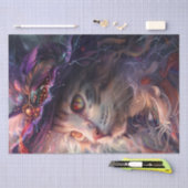 Decoupage Whimsical Witchy Cat Wear Hat Seidenpapier (Handwerk)