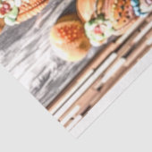 Decoupage Whimsical Woman Art Deco Seidenpapier (Ausschnitt)