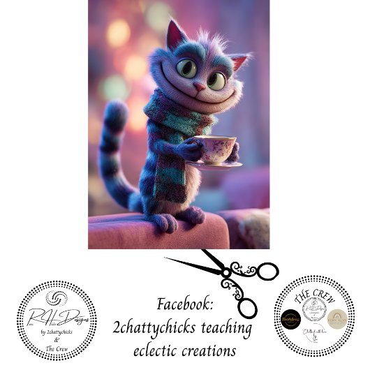 Decoupage Whimsical Wonderland Style Tea Cat Seidenpapier