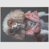 Decoupage Whimsisch gekleidete Poodle Bella Seidenpapier (Vorderseite)