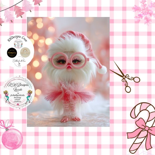 Decoupage Whimsisy Prissy Pucker Sister #2 Seidenpapier