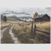 Decoupage Whispering Woods Cabin Mountains Seidenpapier (Vorderseite)