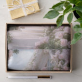 Decoupage White Hütte Pink Klettern Rose Seidenpapier (Geschenk)