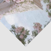 Decoupage White Hütte Pink Klettern Rose Seidenpapier (Detail)