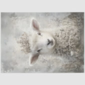 Decoupage White Lamb Easter Sunday Ornate Crown Seidenpapier (Vorderseite)