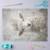 Decoupage White Lamb Ostersonntag Verzierte Krone Seidenpapier (Basteln)