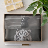 Decoupage White Lion Fashion Show Seidenpapier (Geschenk)