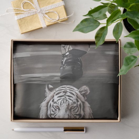 Decoupage White Lion Fashion Show Seidenpapier (Geschenk)