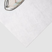 Decoupage White Oaster Rabbit Blume Seidenpapier (Ausschnitt)