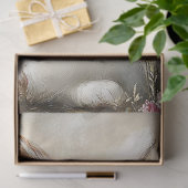 Decoupage White Rabbit Oaster Blumen Crown Seidenpapier (Geschenk)