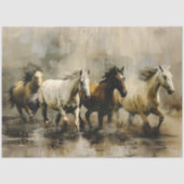 Decoupage Wild Painterly Horses Running  Seidenpapier (Vorderseite)