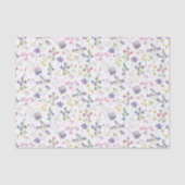 Decoupage Wildblumen Blumenrosa Geburtstagsparty Seidenpapier (Vorderseite)