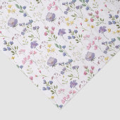 Decoupage Wildblumen Blumenrosa Geburtstagsparty Seidenpapier (Ausschnitt)