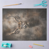 Decoupage Wildlife Deer Portrait Große Antler Seidenpapier (Basteln)