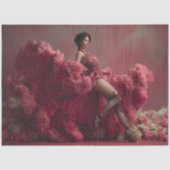 Decoupage Woman Floral Fantasy Corset Valentine Seidenpapier (Vorderseite)