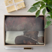 Decoupage Woman Gunslinger Red Verziert Dress Seidenpapier (Geschenk)