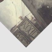 Decoupage Woman Gunslinger Red Verziert Dress Seidenpapier (Ausschnitt)