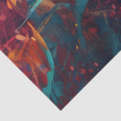 Decoupage Woman's Abstrakt Mixed Media Painting Seidenpapier (Ausschnitt)