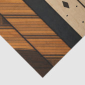 Decoupage Wooden Geometric Inlay Rustic Colors Seidenpapier (Ausschnitt)