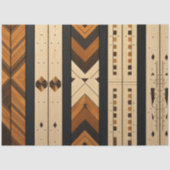 Decoupage Wooden Geometric Inlay Rustic Colors Seidenpapier (Vorderseite)