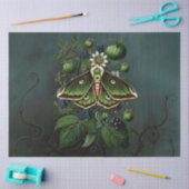 Decoupage Woodland Moth Illustration Seidenpapier (Basteln)