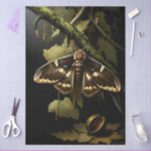 Decoupage Woodland Moth Illustration Seidenpapier (Basteln)