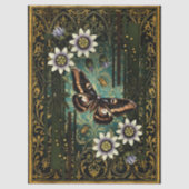 Decoupage Woodland Moth Illustration Seidenpapier (Vorderseite)