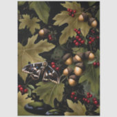 Decoupage Woodland Moth Illustration Seidenpapier (Vorderseite)