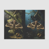 Decoupage Woodland Moth Illustration Seidenpapier (Vorderseite)