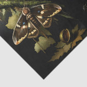 Decoupage Woodland Moth Illustration Seidenpapier (Ausschnitt)