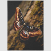 Decoupage Woodland Moth Illustration Seidenpapier (Vorderseite)