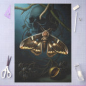 Decoupage Woodland Moth Illustration Seidenpapier (Basteln)