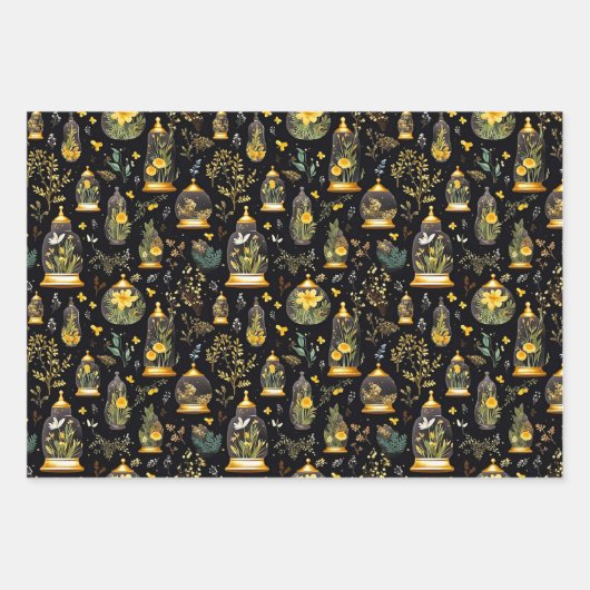 Decoupage Wrapping Paper Terrariums Set 3 Geschenkpapier Set (Vorderseite 3)