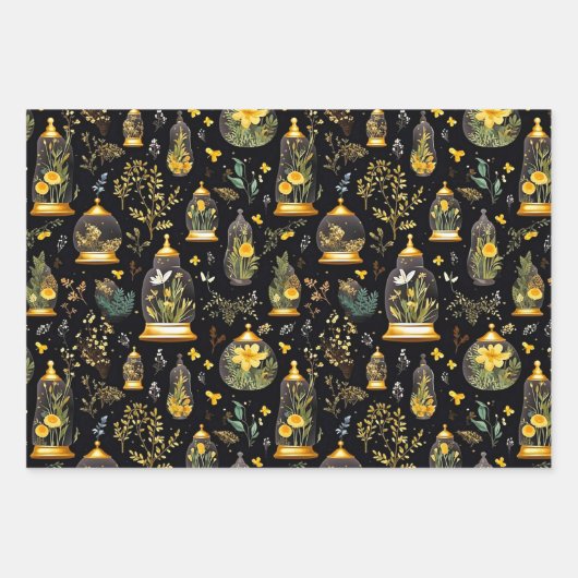 Decoupage Wrapping Paper Terrariums Set 3 Geschenkpapier Set (Vorderseite 2)