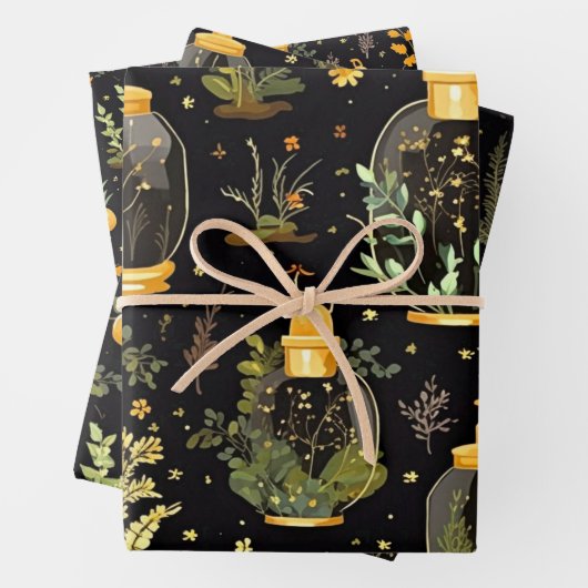 Decoupage Wrapping Paper Terrariums Set 3 Geschenkpapier Set (Beispiel)