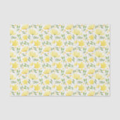 Decoupage Yellow Floral Watercolor Geburtstag Seidenpapier (Vorderseite)