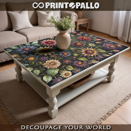 Decoupage - Zaubernde Blume - Seidenpapier