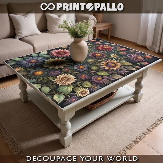 Decoupage - Zaubernde Blume - Seidenpapier