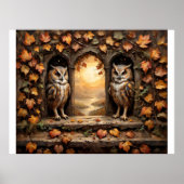 Decoupage - Zwei Löcher stehen gegenüber Herbst Poster (Vorne)