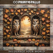 Decoupage - Zwei Löcher stehen gegenüber Herbst Poster