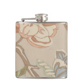 Decrative Organza-Chintz-Blumenmuster Flachmann (Vorderseite)