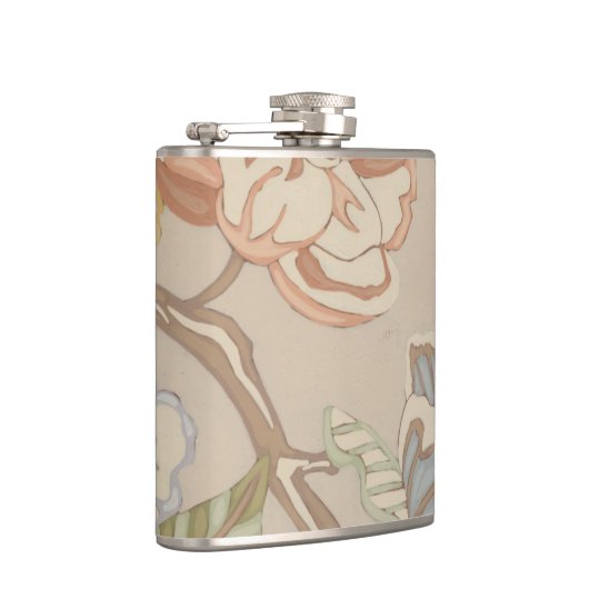 Decrative Organza-Chintz-Blumenmuster Flachmann (Rechts)