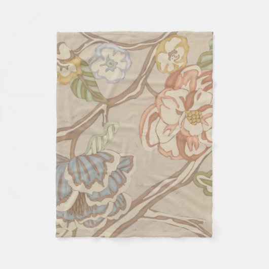 Decrative Organza-Chintz-Blumenmuster Fleecedecke (Vorderseite)