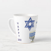 Ded Blue & White Hanukkah Small Milchtasse (Linke Ecke)
