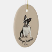 Ded Custom Foto Christmas Boston Terrier Dog Keramik Ornament (Rechts)