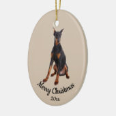 Ded Custom Foto Christmas Doberman Dog Pet Keramik Ornament (Links)