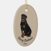 Ded Custom Foto Christmas Rotweiller Dog Pet Keramik Ornament (Rechts)