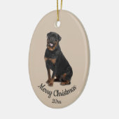 Ded Custom Foto Christmas Rotweiller Dog Pet Keramik Ornament (Links)